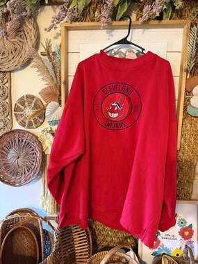 Vintage Crable Sportswear Cleveland Indians Red Crewneck Sweatshirt XL